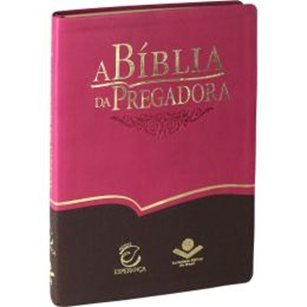Picture of A BIBLIA DA PREGADORA - COURO SINTETICO ROSA E MARROM