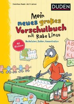 Imagem de MEIN NEUES GROßES VORSCHULBUCH MIT RABE LINUS - BUCHSTABEN, ZAHLEN, KONZENTRATION -  IT STICKERN